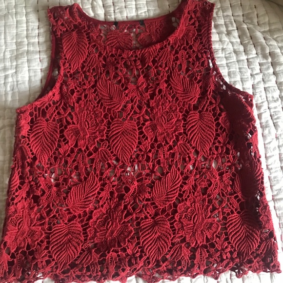 Crochet Hot Orange Tank - Picture 2 of 2